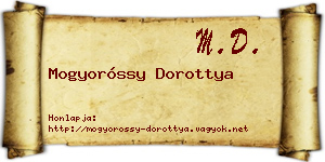 Mogyoróssy Dorottya névjegykártya