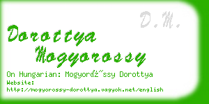 dorottya mogyorossy business card